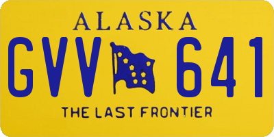 AK license plate GVV641