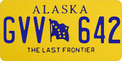 AK license plate GVV642