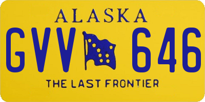 AK license plate GVV646