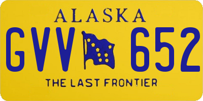 AK license plate GVV652