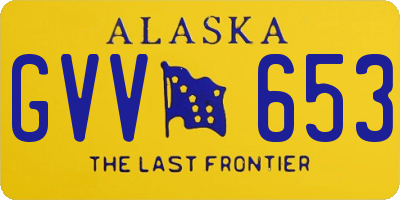 AK license plate GVV653