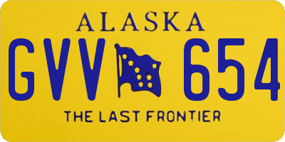 AK license plate GVV654