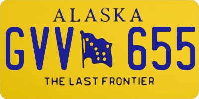 AK license plate GVV655