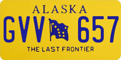 AK license plate GVV657