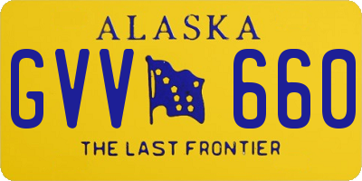 AK license plate GVV660