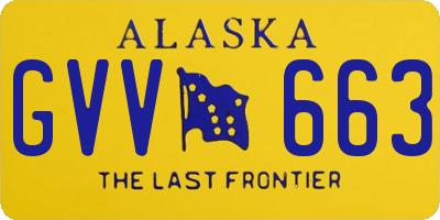 AK license plate GVV663