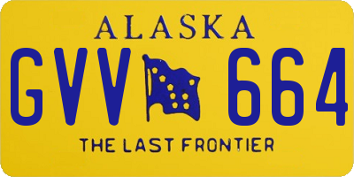 AK license plate GVV664