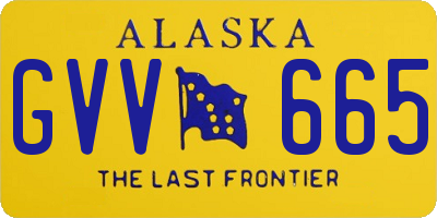 AK license plate GVV665