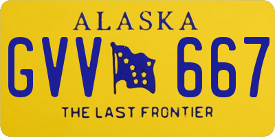 AK license plate GVV667