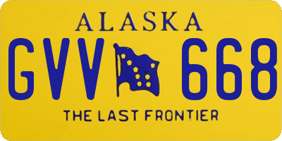 AK license plate GVV668