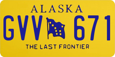 AK license plate GVV671