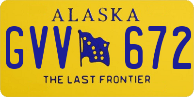 AK license plate GVV672