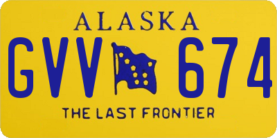 AK license plate GVV674