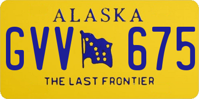 AK license plate GVV675