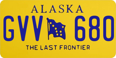 AK license plate GVV680