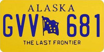 AK license plate GVV681