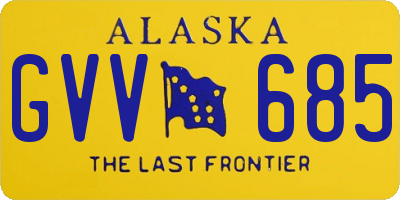 AK license plate GVV685