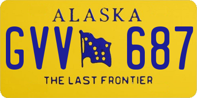 AK license plate GVV687