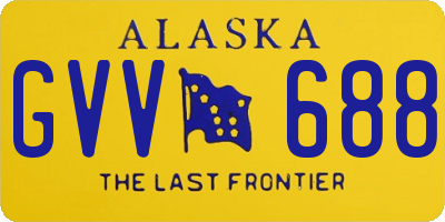 AK license plate GVV688