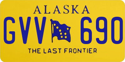 AK license plate GVV690