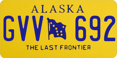 AK license plate GVV692