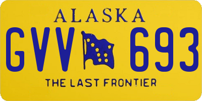 AK license plate GVV693