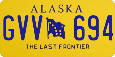 AK license plate GVV694