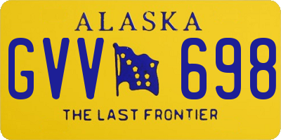 AK license plate GVV698