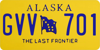 AK license plate GVV701