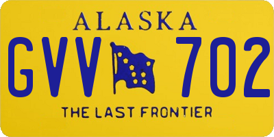 AK license plate GVV702