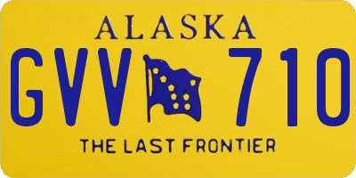 AK license plate GVV710