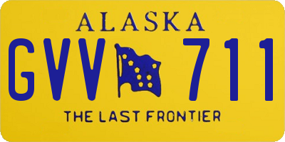 AK license plate GVV711
