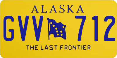 AK license plate GVV712