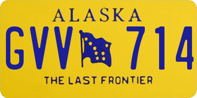 AK license plate GVV714