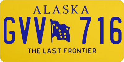 AK license plate GVV716