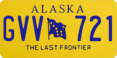 AK license plate GVV721