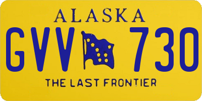 AK license plate GVV730