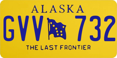 AK license plate GVV732