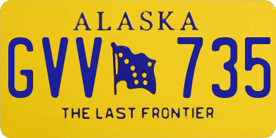 AK license plate GVV735