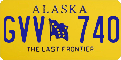 AK license plate GVV740