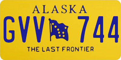 AK license plate GVV744