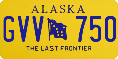 AK license plate GVV750
