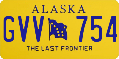 AK license plate GVV754