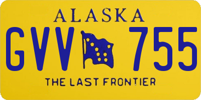 AK license plate GVV755