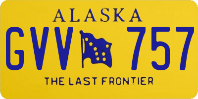 AK license plate GVV757