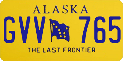 AK license plate GVV765