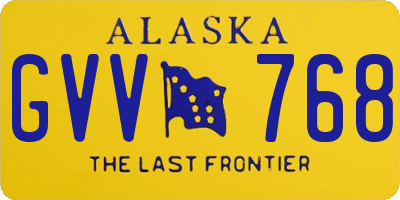 AK license plate GVV768