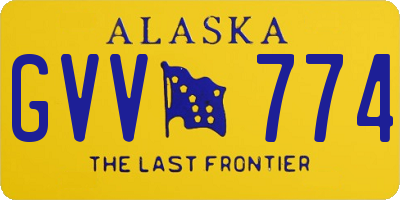 AK license plate GVV774