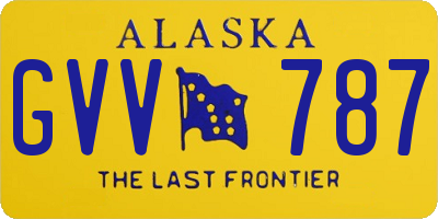 AK license plate GVV787