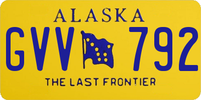 AK license plate GVV792